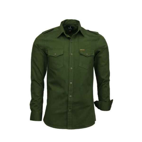 Camisa brim manga longa (Imagem Principal)