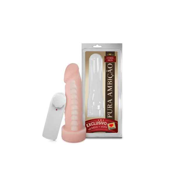 Prótese Cyber Skin Com Vibro Externo Pura Ambição 18x4,5cm - Sexy Fantasy (Imagem Principal)