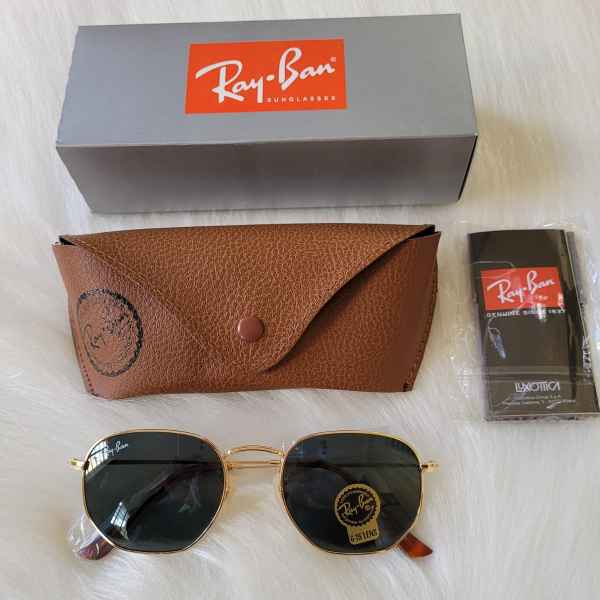 Ray-Ban Hexagonal Preto (Imagem Principal)