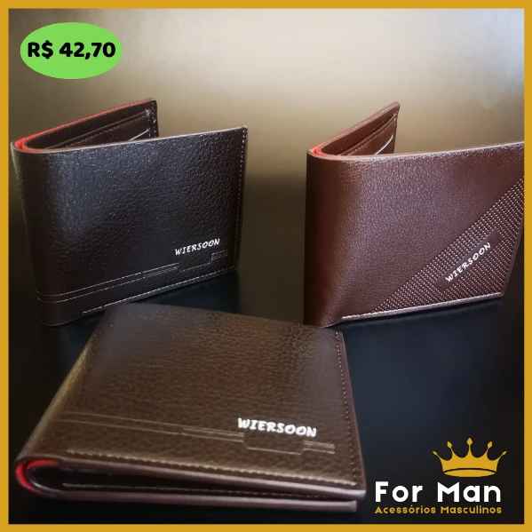 Carteira Masculina em Couro  (Imagem Principal)