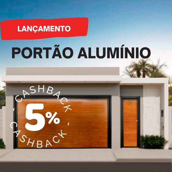 Portão Basculante Alumínio Amadeirado (Imagem Principal)