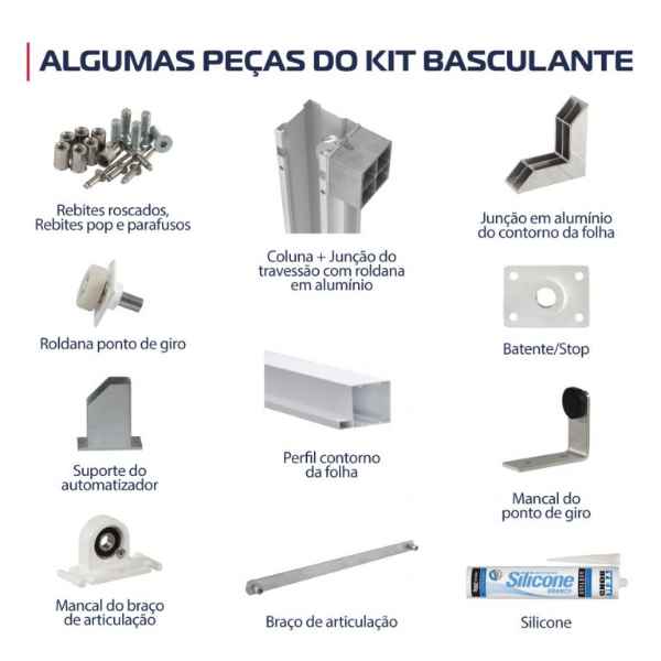  Kit Acessórios Portão de Alumínio (Imagem Principal)