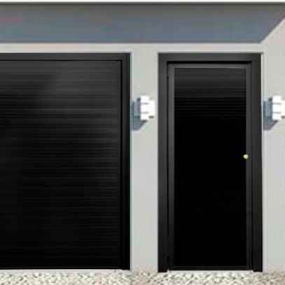 Portão social lambril preto em Alumínio (Imagem secundária 1)