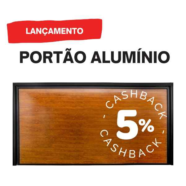 Portão Basculante Alumínio Amadeirado (Imagem secundária 1)