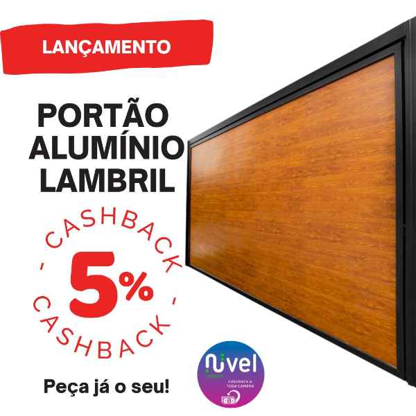 Portão Basculante Alumínio Amadeirado (Imagem secundária 1)