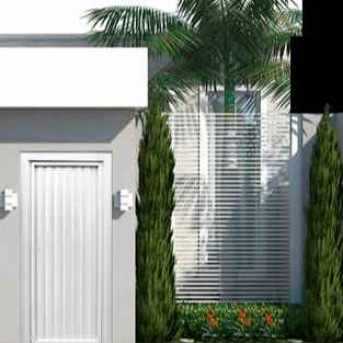 Portão social lambril branco em Alumínio  (Imagem secundária 1)