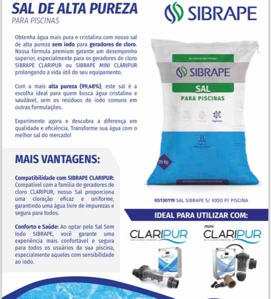 Sal Para Gerador De cloro (Imagem Principal)