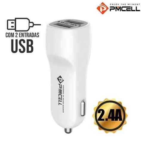 Carregador Veicular 2 Usb Pmcell Power Turbo Atacado (Imagem Principal)