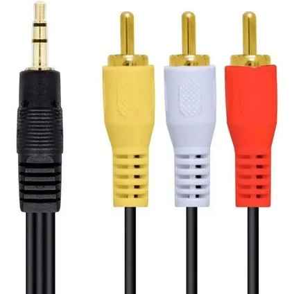 Cabo P2 Av 3 Rca Tv Midiabox Receptor Receptores Áudio Vídeo (Imagem Principal)