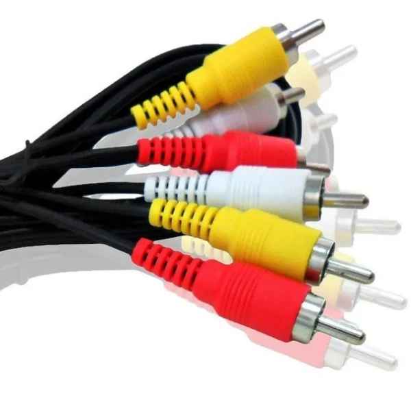 Cabo 3 Rca + 3 Rca 1,8m Áudio E Vídeo Av Kit C 10 Uni C/ Emb (Imagem Principal)