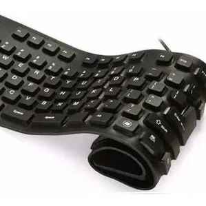 Teclado Flexível De Silicone Usb Dobrável Notebook Pc Tablet (Imagem Principal)