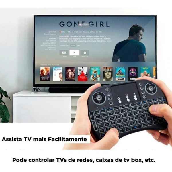 Mini Teclado Wireless Sem Fio Para Smart Tv, Tvbox, Pc, Game (Imagem Principal)