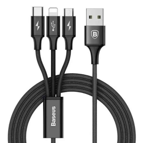 Cabo Multi Usb 3 In 1 Series 3a 1,2m Original (Imagem Principal)