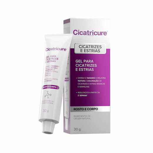 GEL PARA CICATRIZES E ESTRIAS CICATRICURE ROSTO E CORPO COM 30G (Imagem Principal)