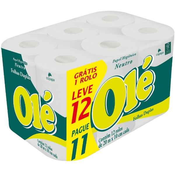 Papel higiênico folha dupla Olé 12 rolos (Imagem Principal)