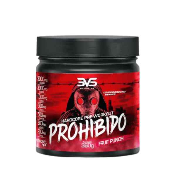 Prohibido Hardcore Pré-Workout (360G) - Sabor Fruit Punch, 3Vs (Imagem Principal)