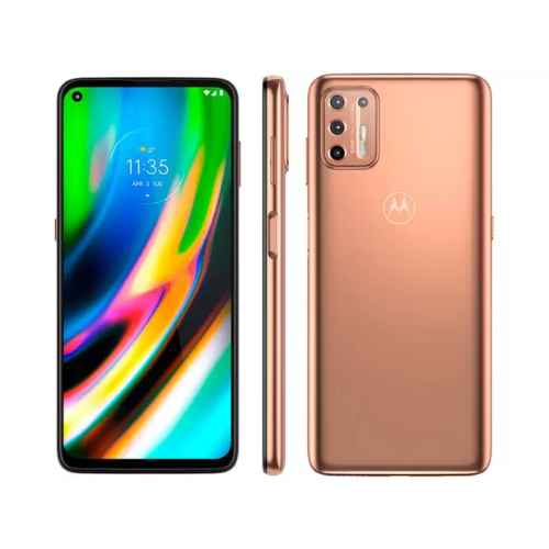 Smartphone Motorola Moto G9 Plus 128GB Azul Indigo/Ouro Rosê - Octa-Core 4GB RAM 6,8” Câm. Quádrupla+Selfie 16MP (Imagem Principal)