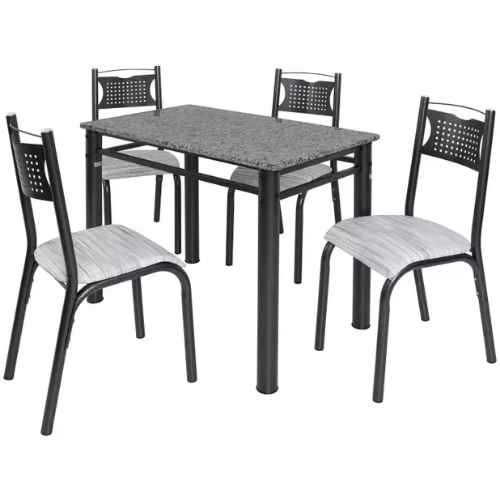Mesa de Cozinha 4 Cadeiras Retangular Poeme - Ciplafe (Imagem Principal)