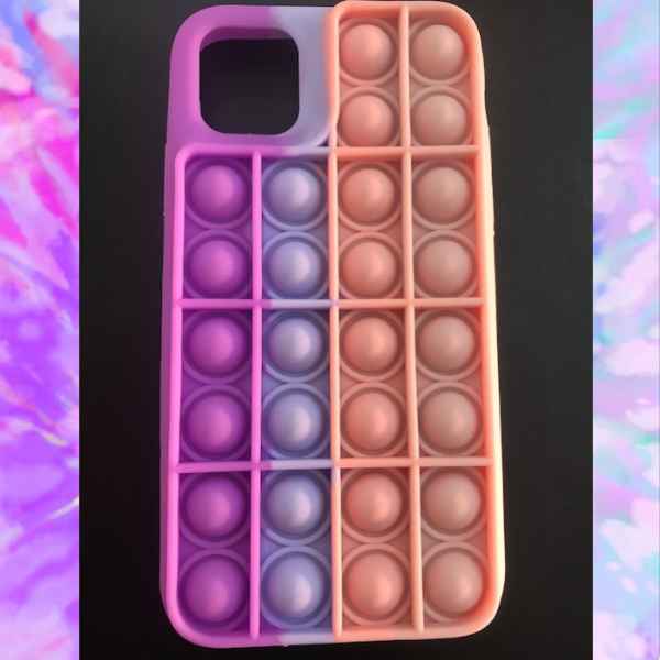 Capa Case Celular Pop It Anti-stress Sensorial Roxo com Rosa (Imagem Principal)