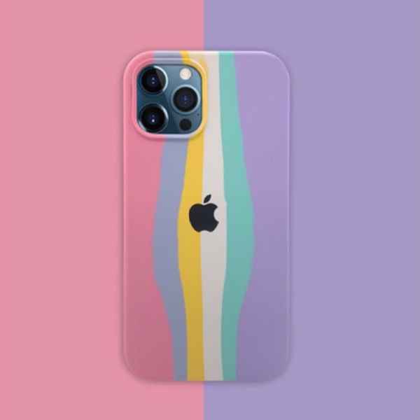Capinha Case Aveludada iPhone Arco Íris Rosa (Imagem Principal)