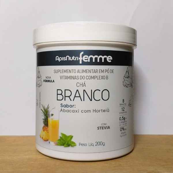 CHÁ BRANCO SABOR ABACAXI COM HORTELÃ APISNUTRI (Imagem Principal)