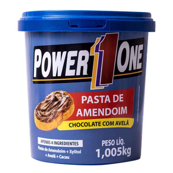 PASTA DE AMENDOIM POWER ONE SABOR CHOCOLATE COM AVELÃ 1,005KG (Imagem Principal)