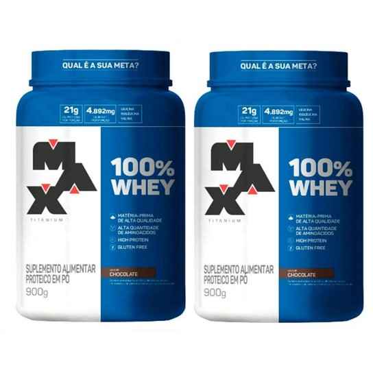 WHEY 100% MAX TITATNIUM 900G SABOR CHOCOLATE (Imagem Principal)