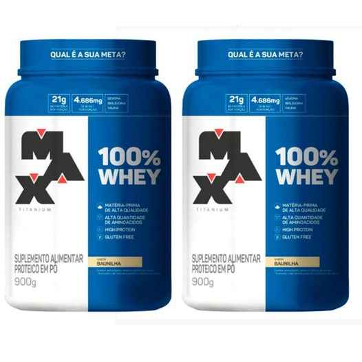 WHEY 100% MAX TITANIUM 900G SABOR BAUNILHA (Imagem Principal)