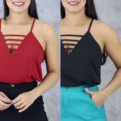 Blusa decote em V (Imagem Principal)