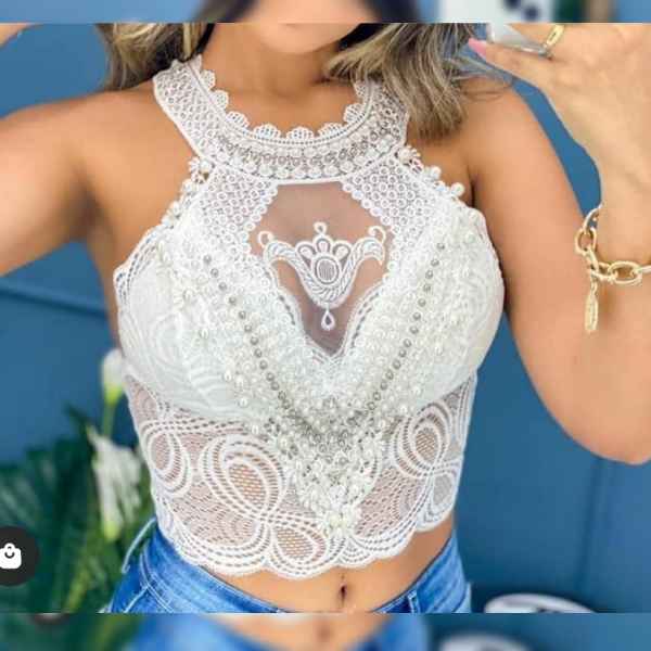 Cropped Renda preta (Imagem Principal)
