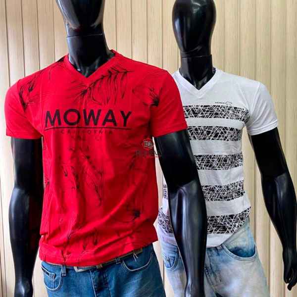 Camiseta Algodão Masculina Gola V (Imagem Principal)