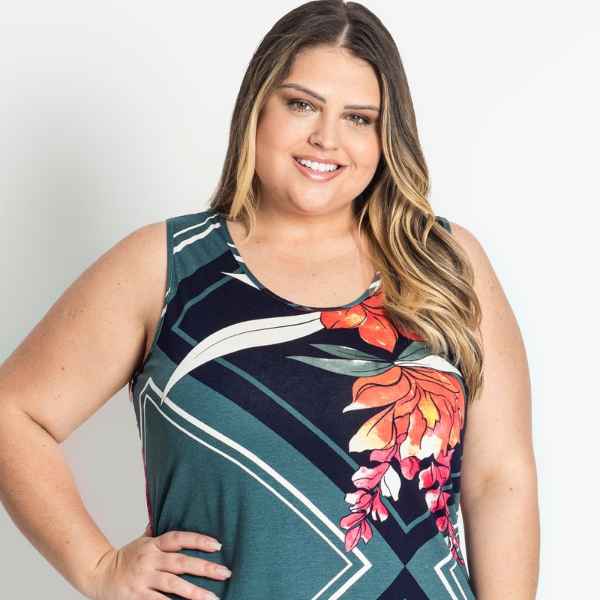 BLUSA FEMININA PLUS SIZE ESTAMPADA ROVITEX PLUS - PLUS G2 (Imagem Principal)