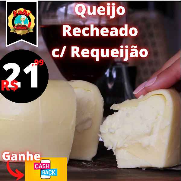 Queijo recheado com Requeijão (Imagem Principal)