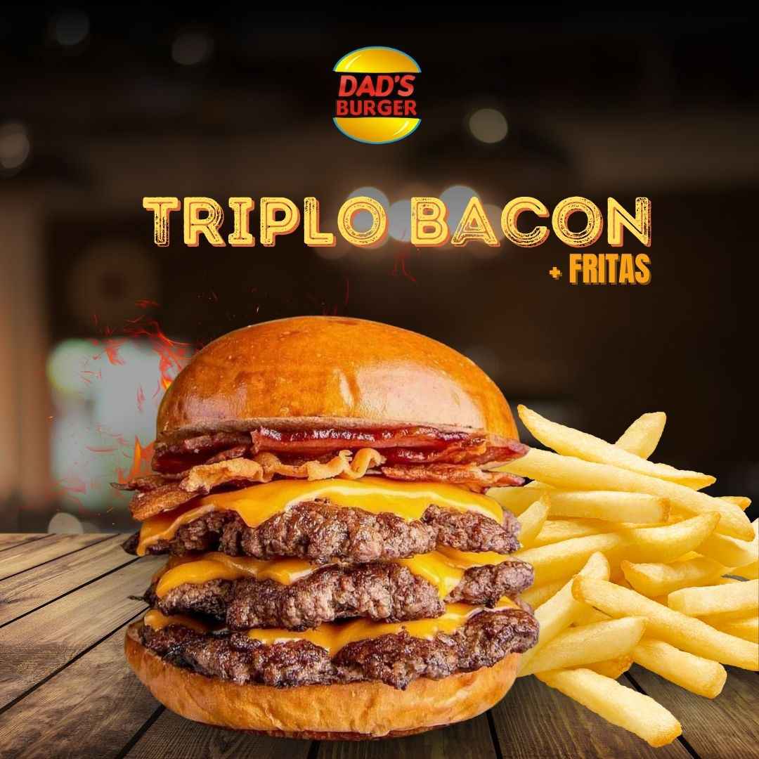 Triplo Bacon + Fritas (Imagem Principal)