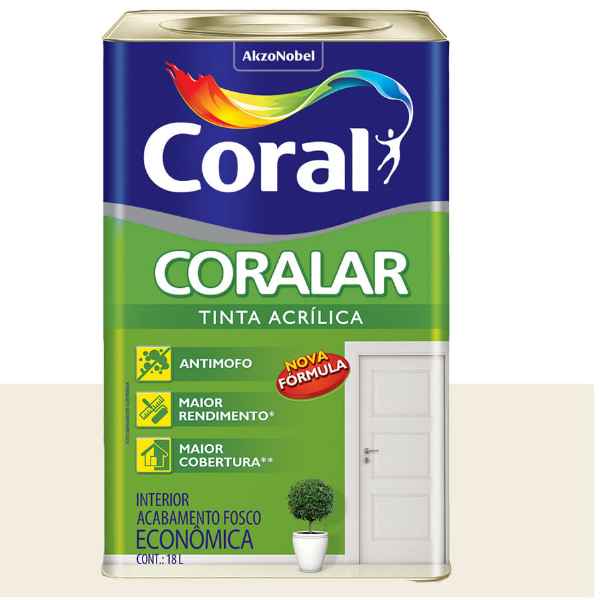 Tinta Coralar Acrilíca Branco Neve 18 Litros (Imagem Principal)