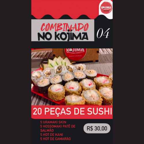 Combinado 20 Peças de Sushi (Imagem Principal)
