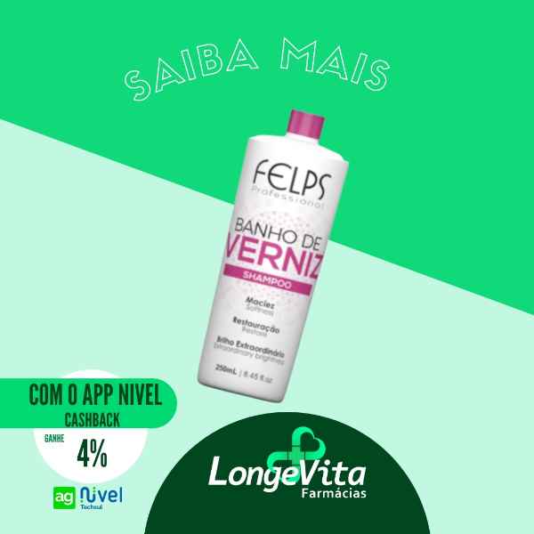 SHAMPOO DE BRILHO BANHO DE VERNIZ FELPS 250ML (Imagem Principal)