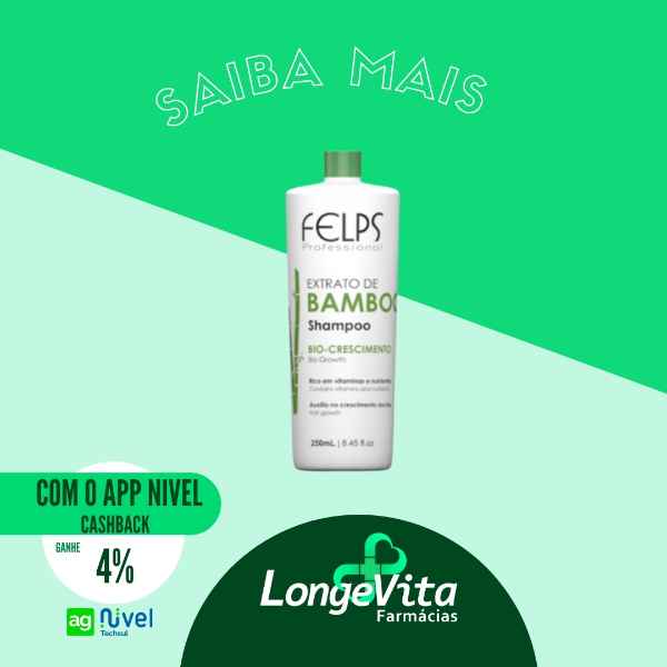 FELPS SHAMPOO DE CRESCIMENTO CAPILAR EXTRATO DE BAMBOO 250ML (Imagem Principal)