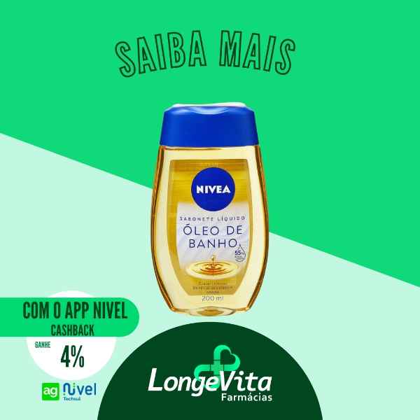 SABONETE LÍQUIDO ÓLEO DE BANHO 200 ML - NIVEA (Imagem Principal)