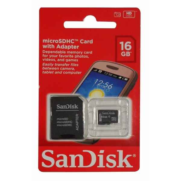 Adaptador Sand Disk MicroSDHC Card 16GB (Imagem Principal)