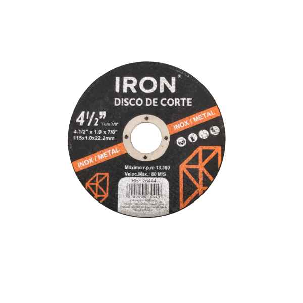 Disco de Corte Aço Inox 4.1/2 - Iron (Imagem Principal)