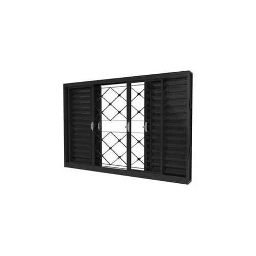 Janela Veneziana 100x100cm Com Grade BS FER (Imagem Principal)