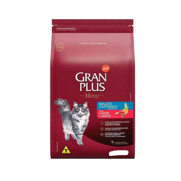 Gran Plus Gato Adulto Castrado Carne e Arroz (Imagem Principal)