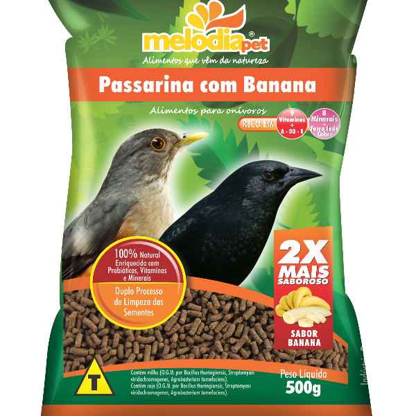 Melodia Pet Passarinha com Banana (Imagem Principal)