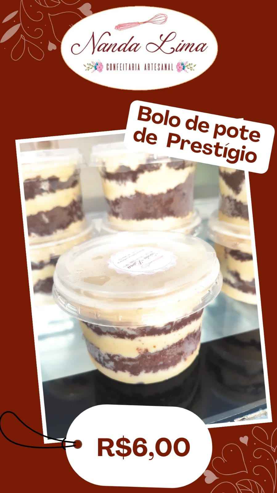 Bolo de pote de Prestigio (Imagem Principal)