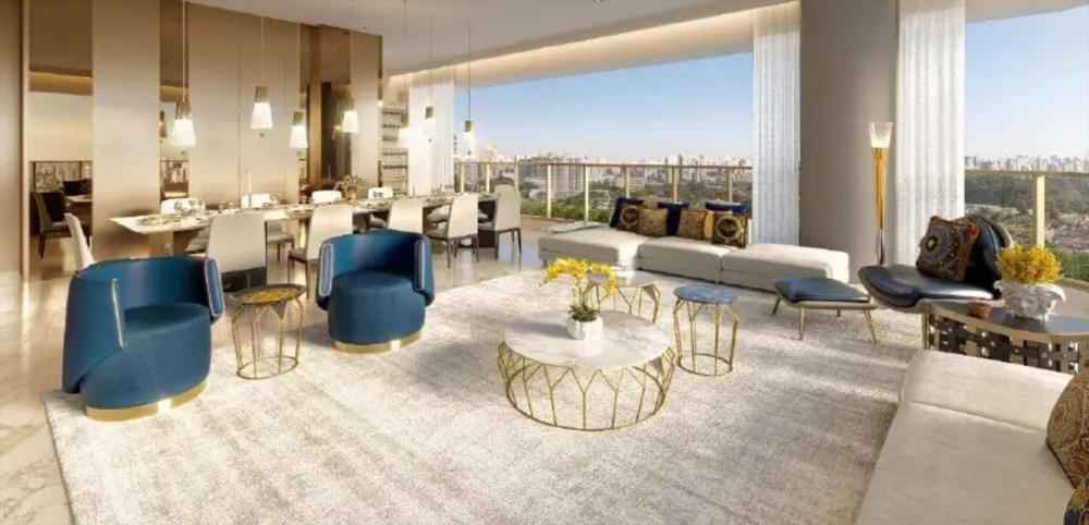 Apartamento VILLA MILANO BY VERSACE HOME - MOEMA R$6.000,000 para venda com 3 quartos, sendo 3 suítes, 150m²