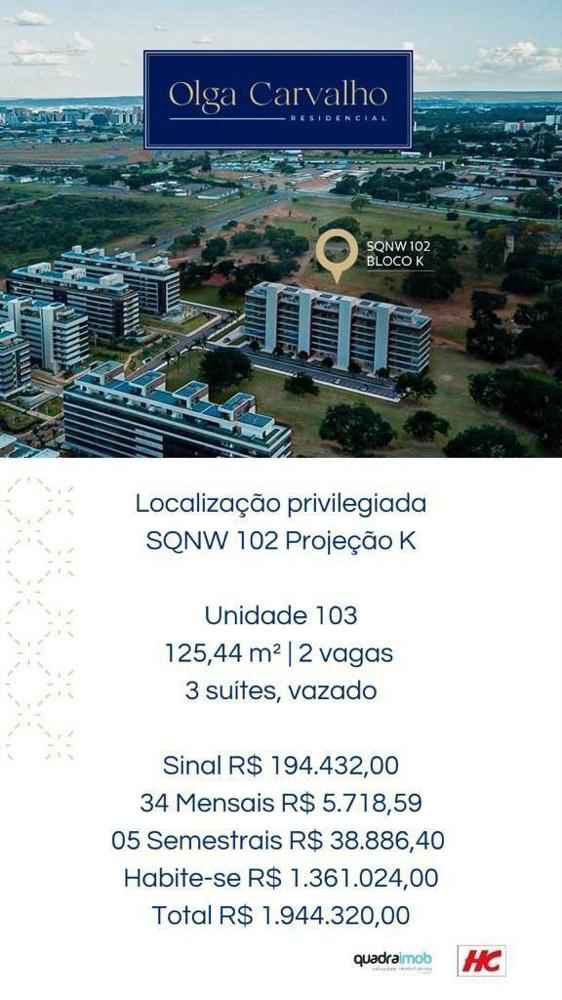 Ed. Olga Carvalho - 3 Suítes - Noroeste